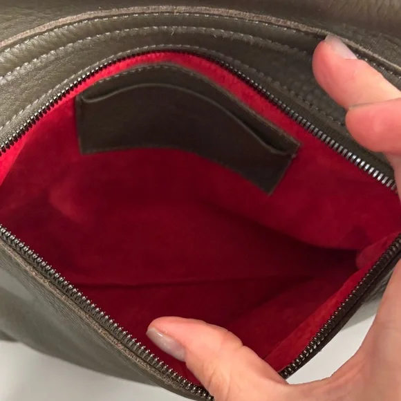 Hammitt Olive Green Leather VIP Medium with Gunmetal - Picture 7 of 8